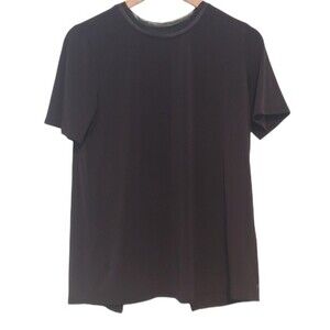 Fabletics Vivienne Black Cross Back Tee Open Size Small